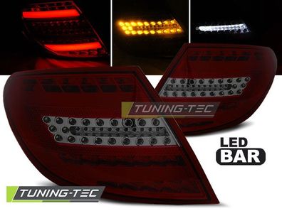 Voll LED Lightbar Design Rückleuchten passend für Mercedes Benz C-Klasse W204 Limou