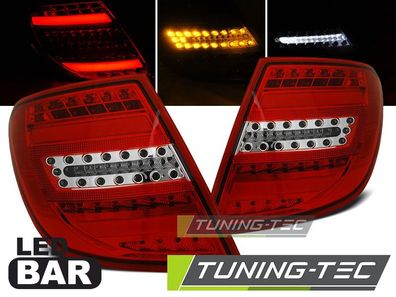 Voll LED Lightbar Design Rückleuchten passend für Mercedes Benz C-Klasse W204 T-Mod