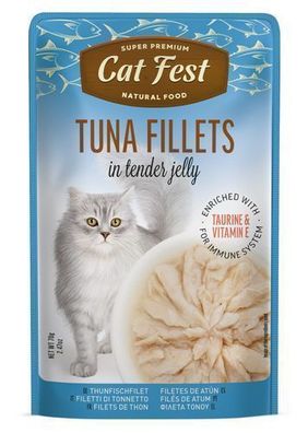 Cat Fest Katzenfutter in der Tüte: Thunfischfilets in Gelee, 70 g