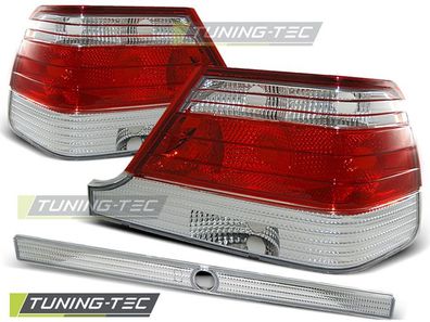 Upgrade Design Rückleuchten passend für Mercedes Benz S-Klasse W140 95-98 rot/weiß