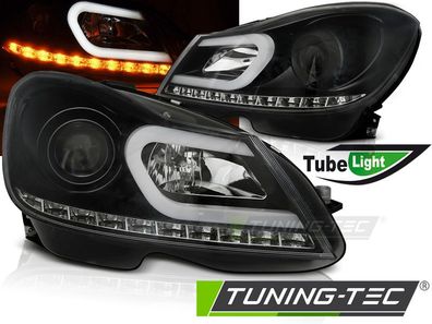LED Tagfahrlicht Design Scheinwerfer passend für Mercedes Benz C-Klasse W204 11-14 (