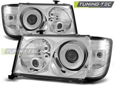 Upgrade Klarglas Scheinwerfer passend für Mercedes Benz E-Klasse W124 85-93 chrom