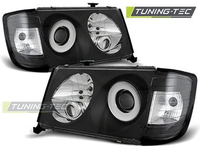 Upgrade Klarglas Scheinwerfer passend für Mercedes Benz E-Klasse W124 93-95 schwarz