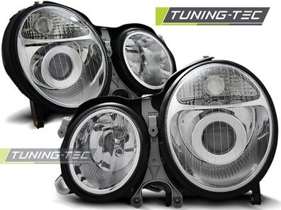 Upgrade Klarglas Scheinwerfer passend für Mercedes Benz E-Klasse W210 99-02 chrom