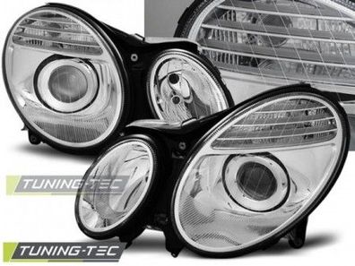 Upgrade Klarglas Scheinwerfer passend für Mercedes Benz E-Klasse W211 02-06 chrom