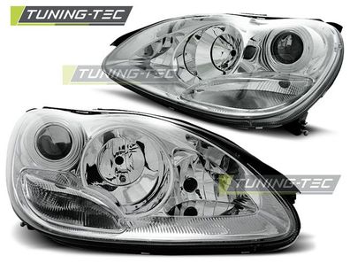 Upgrade Klarglas Scheinwerfer passend für Mercedes Benz S-Klasse W220 98-05 chrom