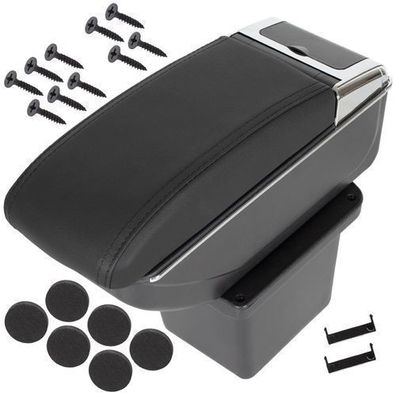 Hyundai i30 I 07-12 Armlehne mit Ablagefach Schwarzes ECO-LEDER + Montagesatz