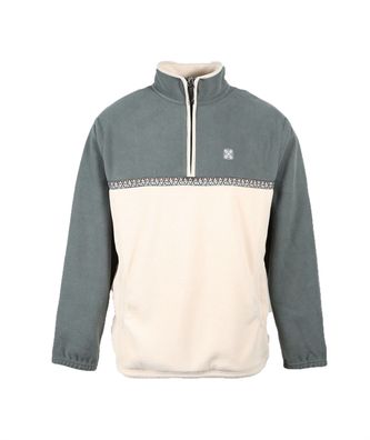 OXBOW Fleece Stack Up Colorblock Half Zip pewter