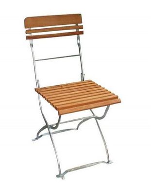 Klappstuhl 91092F Holzstuhl Gartenstuhl Stuhl 2er Set, verzinkt