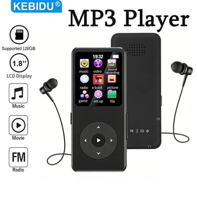 MP3-Player Bluetooth 5.0 Tragbarer Musik-Player 1,8 Zoll Eingebauter Lautsprecher Ste
