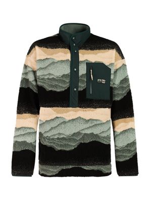 Protest Fleece Prtbrowser Outdoor 1/4 Button evergreen