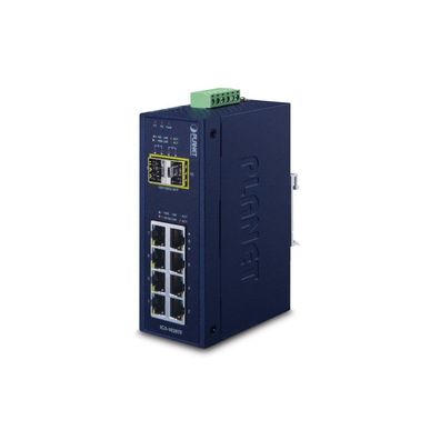 PLANET Industrial 8-Port 10/100/1000T + 2 1000X SFP