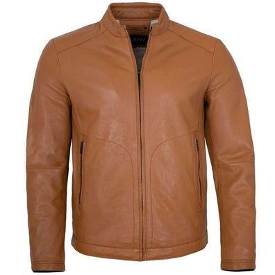 Jilani - Herren Lederjacke Lammnappa cognac