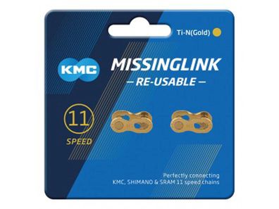 Missinglink KMC 11R Ti-N Gold 2 Stück f. Ketten 5,65mm,11-f., e-usable