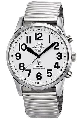 Master Time Sprechende Funk Herrenuhr mit Zugband MTGA-10691-61M