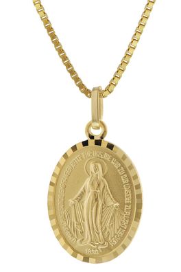 trendor Schmuck Milagrosa Anhänger Gold 333 (8 Kt) mit Vergoldeter Silberkette 51942