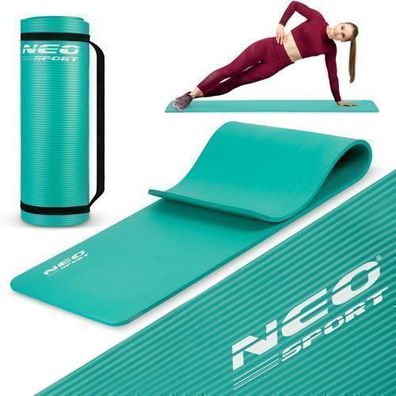 Dicke Gymnastikmatte 183 x 60 cm Neo-Sport - 192301 türkis