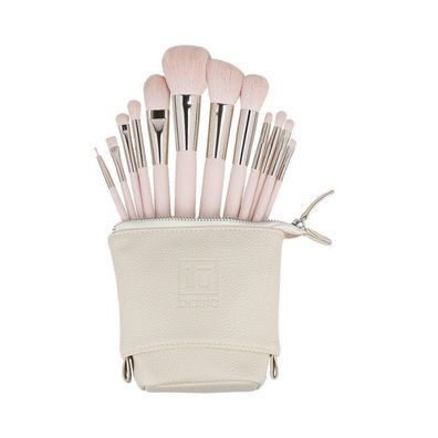 il? basic Set mit 12 Make-up-Pinseln + Etui, Pink