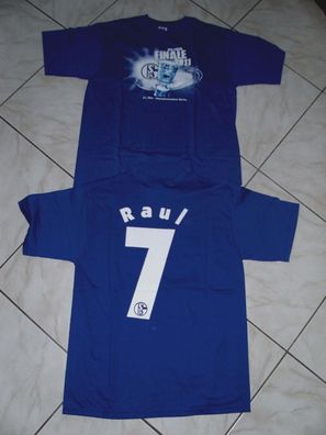 S04 FC Schalke 04 T-Shirt "DFB-Pokalfinale 2011 + Flock "Raul" Gr. 128 - S