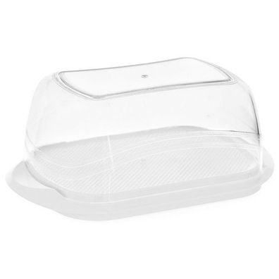 Transparente Butterdose aus Kunststoff