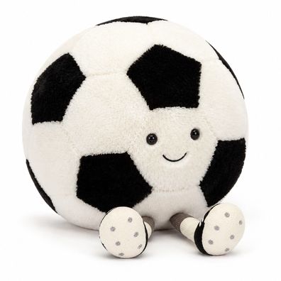 Jellycat Amuseables Sports Football schwarz-weisser Plueschfussball