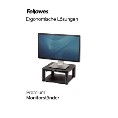 Fellowes® 91717 Monitor-Ständer Premium - höhenverstellbar, Kunststoff, platingrau