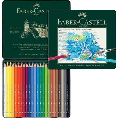 Faber-Castell 117524 Künstler-Aquarellstift Albrecht DÜRER®,24 Farben sortiert im Met