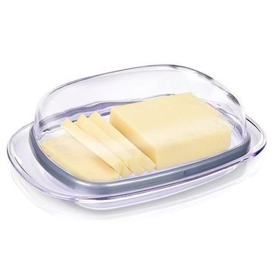 Transparente Butterdose aus Kunststoff