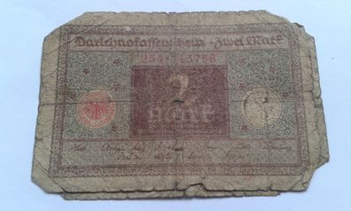 2 Mark 1920 2 Mark 2 Mark 01.02.1920 Darlehnskassenschein akzeptabel