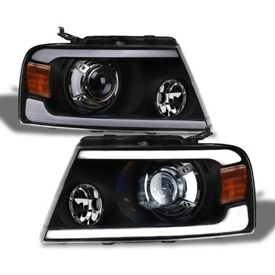 Für Ford F150 04 - 08 Projector Scheinwerfer LED DRL 2004 2008 schwarz 2006 Lincoln