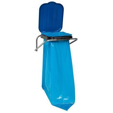 Wandmontierter Abfallsortierbehälter, blau - 120-Liter-Säcke