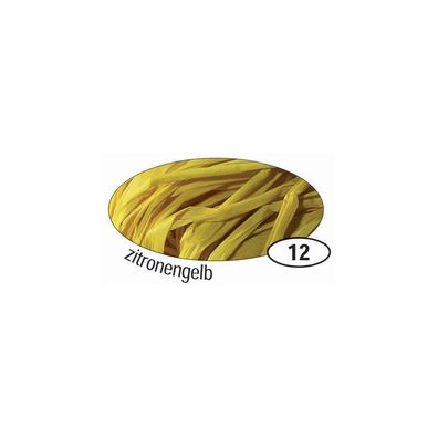 Folia 9012 Naturbast Raffia - matt, zitronengelb, 50 g