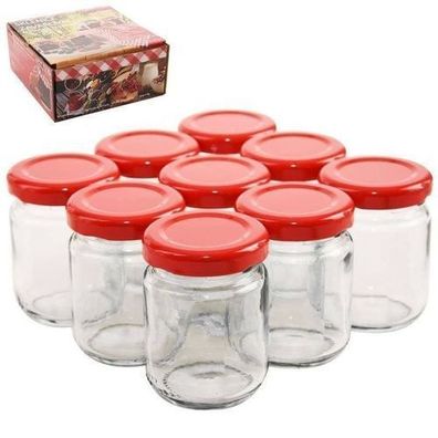 Glasgefäß mit Schraubverschluss, 60 ml, 9 Stück