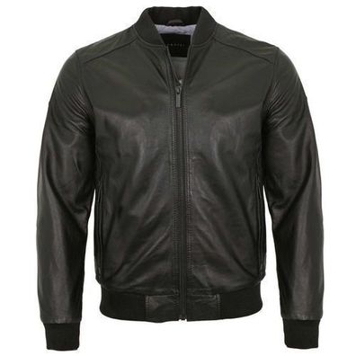 Bugatti - Herren Echtleder Lederjacke Blouson Lammnappa schwarz