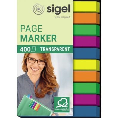 Sigel Index Haftstreifen micro 2 x 5 Farben ca. 50 x 5 mm HN 617