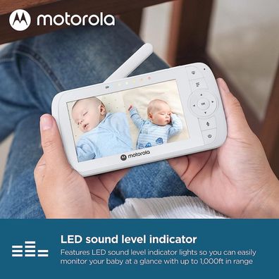 Motorola Babyphone mit Kamera VM35-2 für zwei Räume mit Farbdisplay Nachtsicht