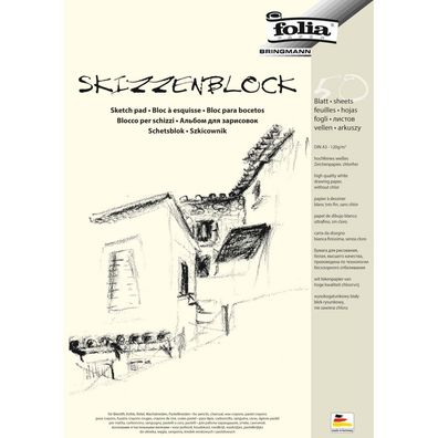 Folia 8303 Skizzenblock 120 g/qm, DIN A3, 50 Blatt