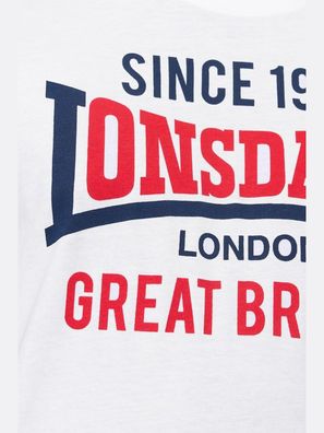 Lonsdale T-Shirt Collessie T-Shirt normale Passform Doppelpack