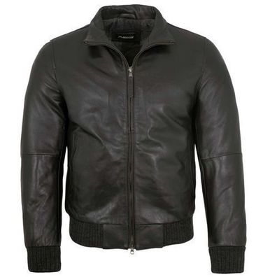 MADDOX - Herren Lederjacke Blouson Lammnappa schwarz