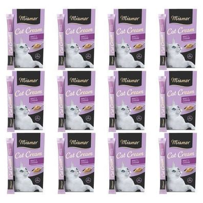 Cremiger Leckerbissen für Katzen: MIAMOR Katzencreme-Malzpaste mit Käse, 72 x 15 g