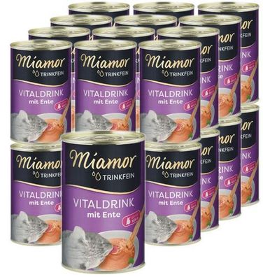 Nassfutter für Katzen MIAMOR Vitaldrink MIT ENTE 24x135ml