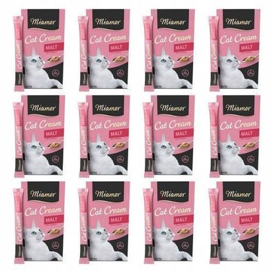 MIAMOR Katzencremepaste mit Malz, gegen Haarballen, 72 x 15 g