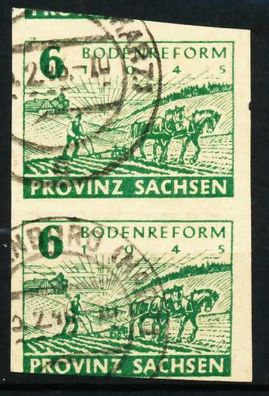 SBZ PROV. Sachsen Nr 85wa gestempelt SENKR PAAR X667D82