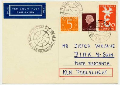 Flugpost ALLE WELT Nr PK BIAK Polarroute BRIEF E X74305E