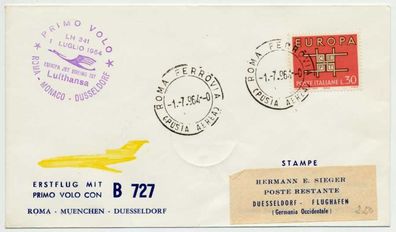 Flugpost ALLE WELT Nr LH331 Vatican Erstflug BRI X74306A