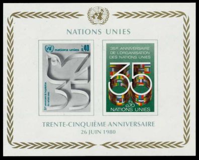 UNO GENF Block 02 postfrisch S0045CA