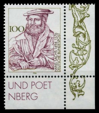 BRD 1994 Nr 1763 postfrisch ECKE-URE X776326