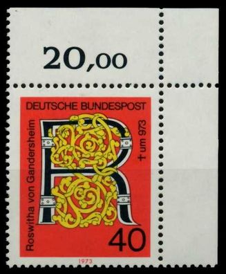 BRD 1973 Nr 770 postfrisch ECKE-ORE X8EF70E