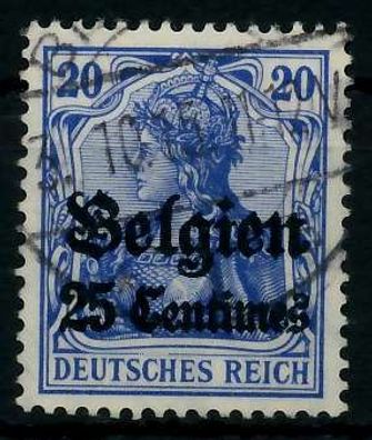 BES 1WK LP Belgien Nr 4I gestempelt X77B296