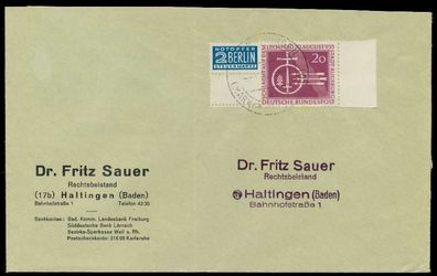 BRD 1955 Nr 216 BRIEF EF X794CEA